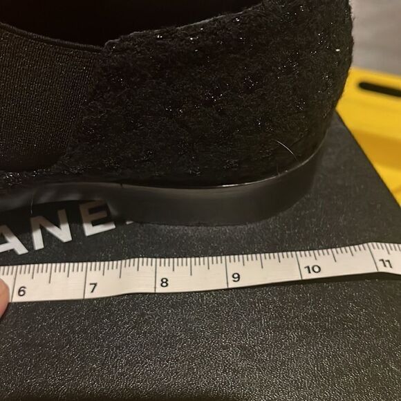 Chanel leather and tweed slip on Loafers - Picture 12 of 12